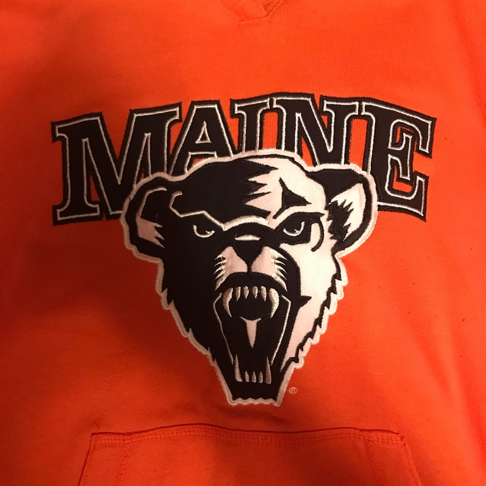UMaine Black Bears- orange hoodie